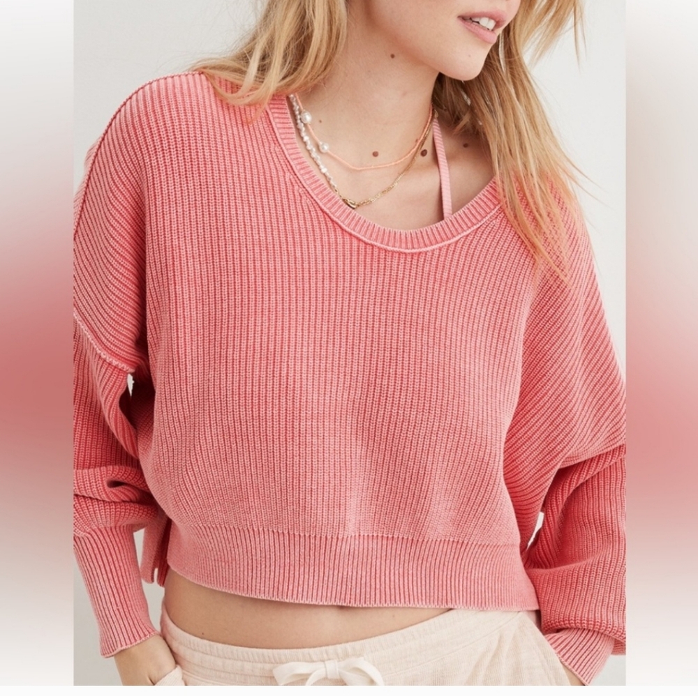 Aerie Beyond Cropped Sweater